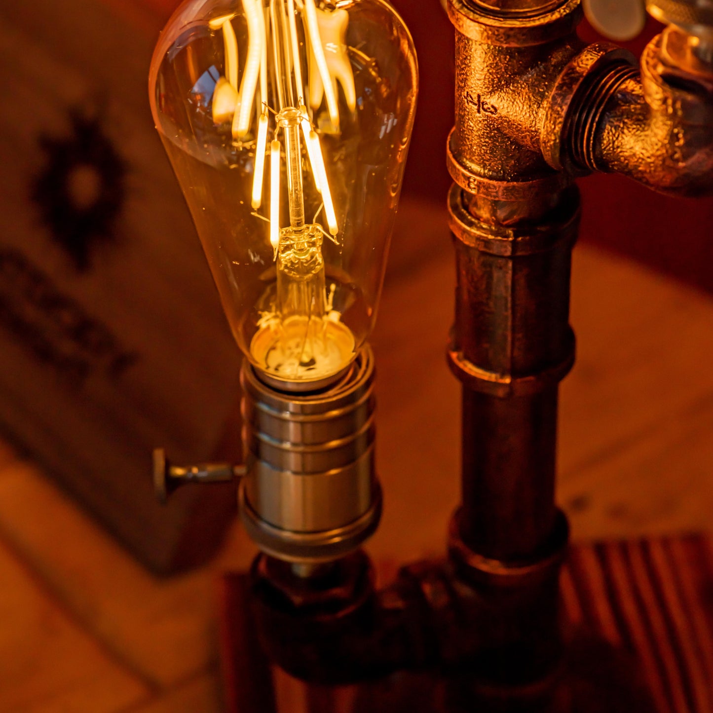 Shadow Steampunk Handgemachte Vintage Verstellbare Pfeifenlampe