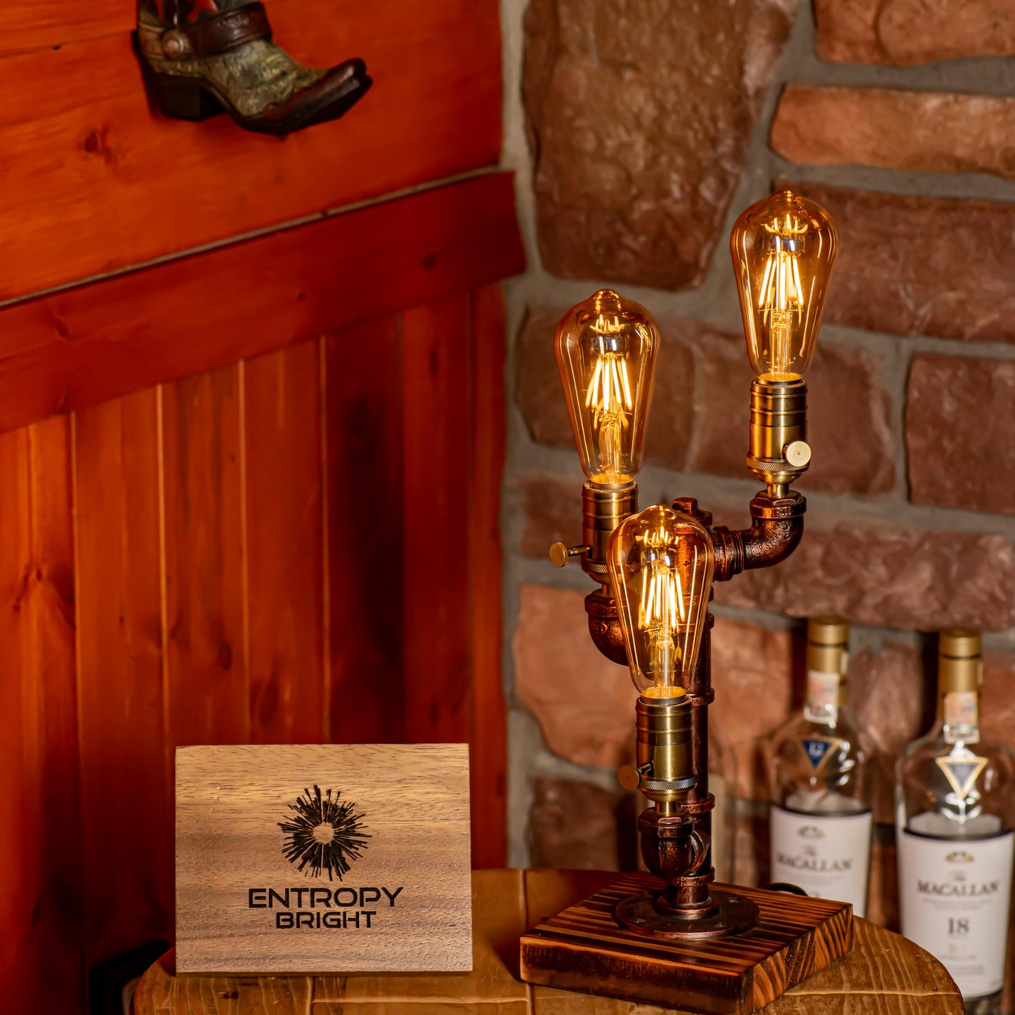 Shadow Steampunk Handgemachte Vintage Verstellbare Pfeifenlampe