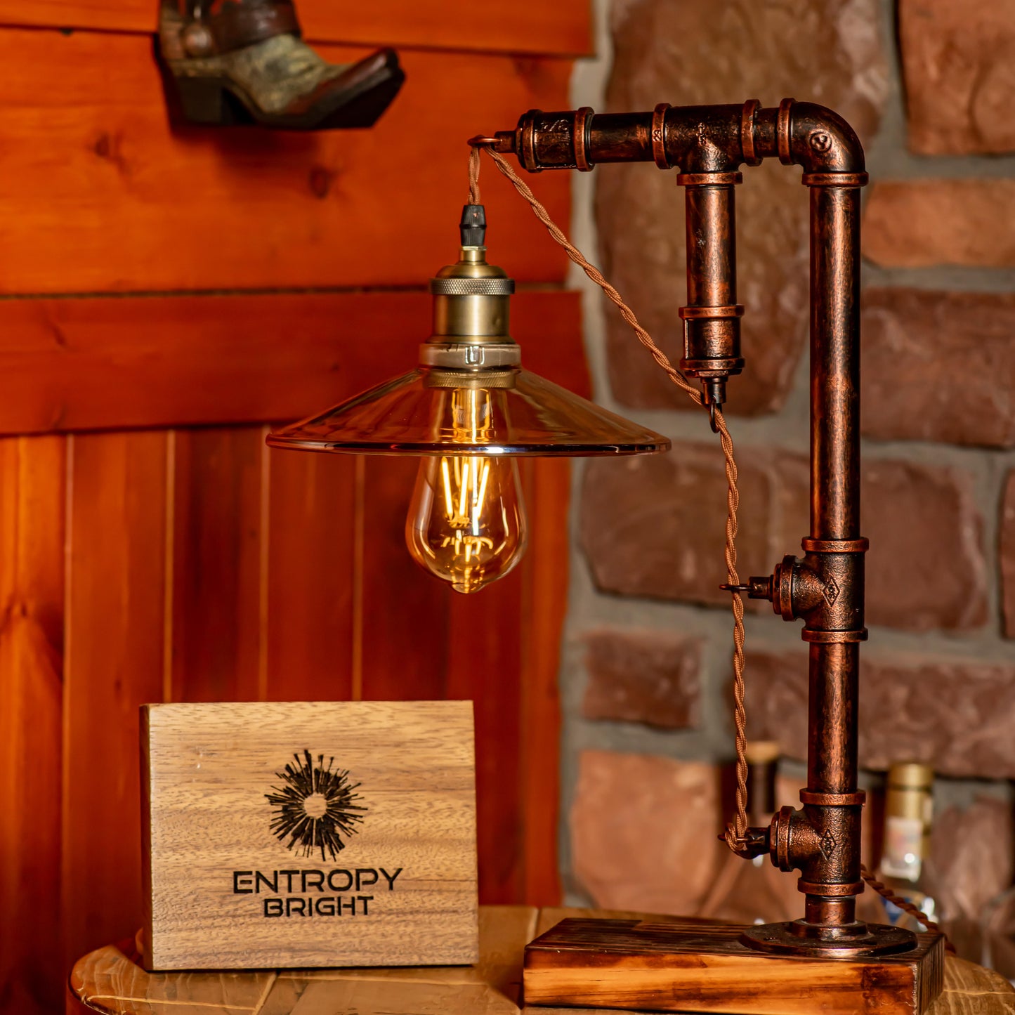 Dream Steampunk Handgefertigte Vintage Verstellbare Pfeifenlampe