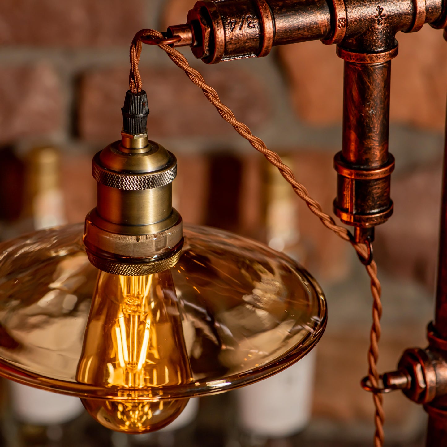 Dream Steampunk Handgefertigte Vintage Verstellbare Pfeifenlampe