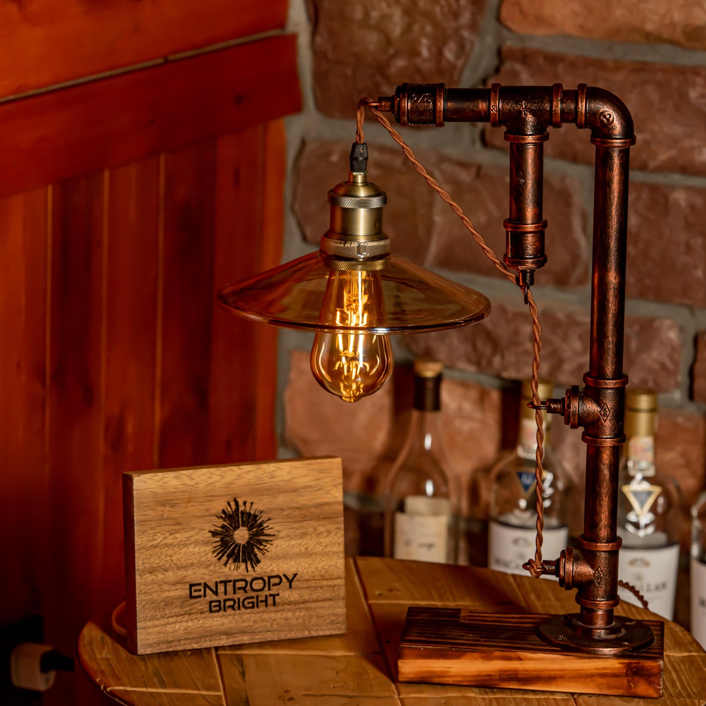 Dream Steampunk Handgefertigte Vintage Verstellbare Pfeifenlampe