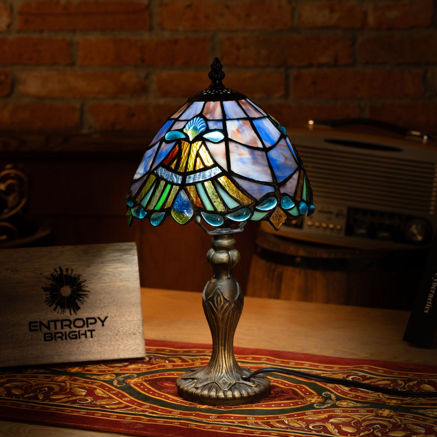 Ocean Sapphire Light Tiffany Lamp