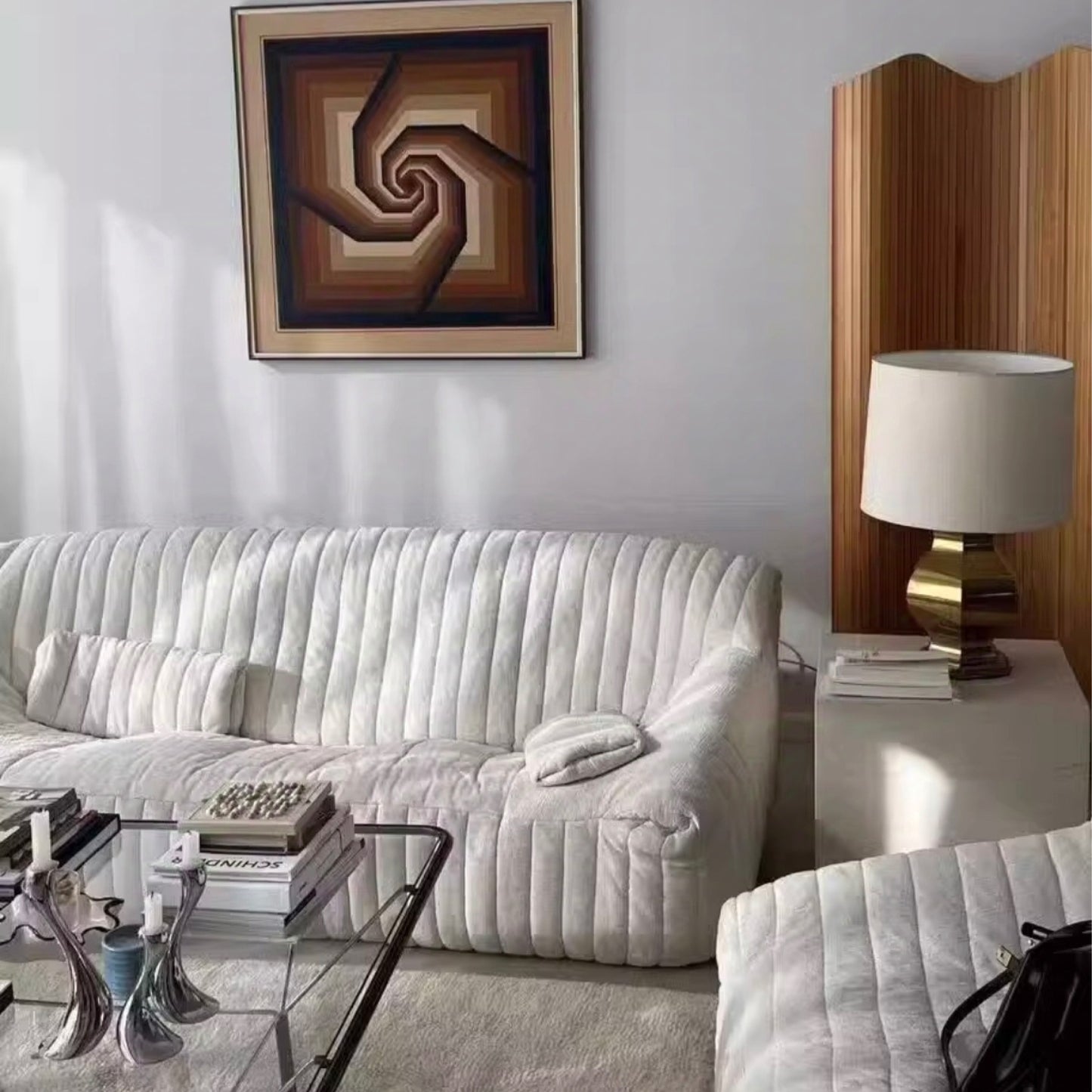 Modern Faux Leather Sofa