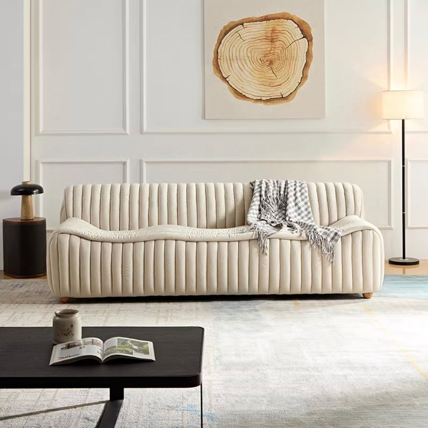 Modern Faux Leather Sofa