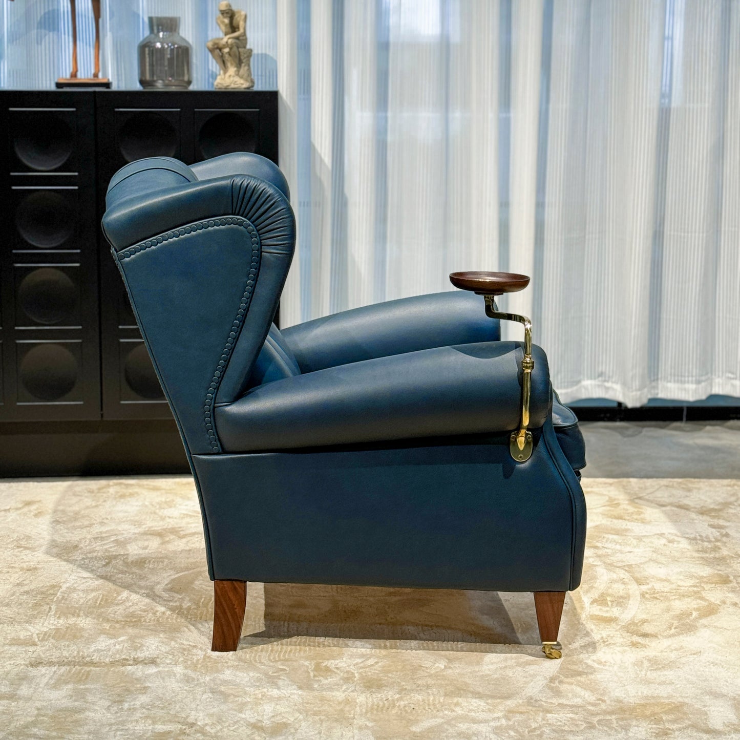 Tufted Accent Chair with Decorative Stitching