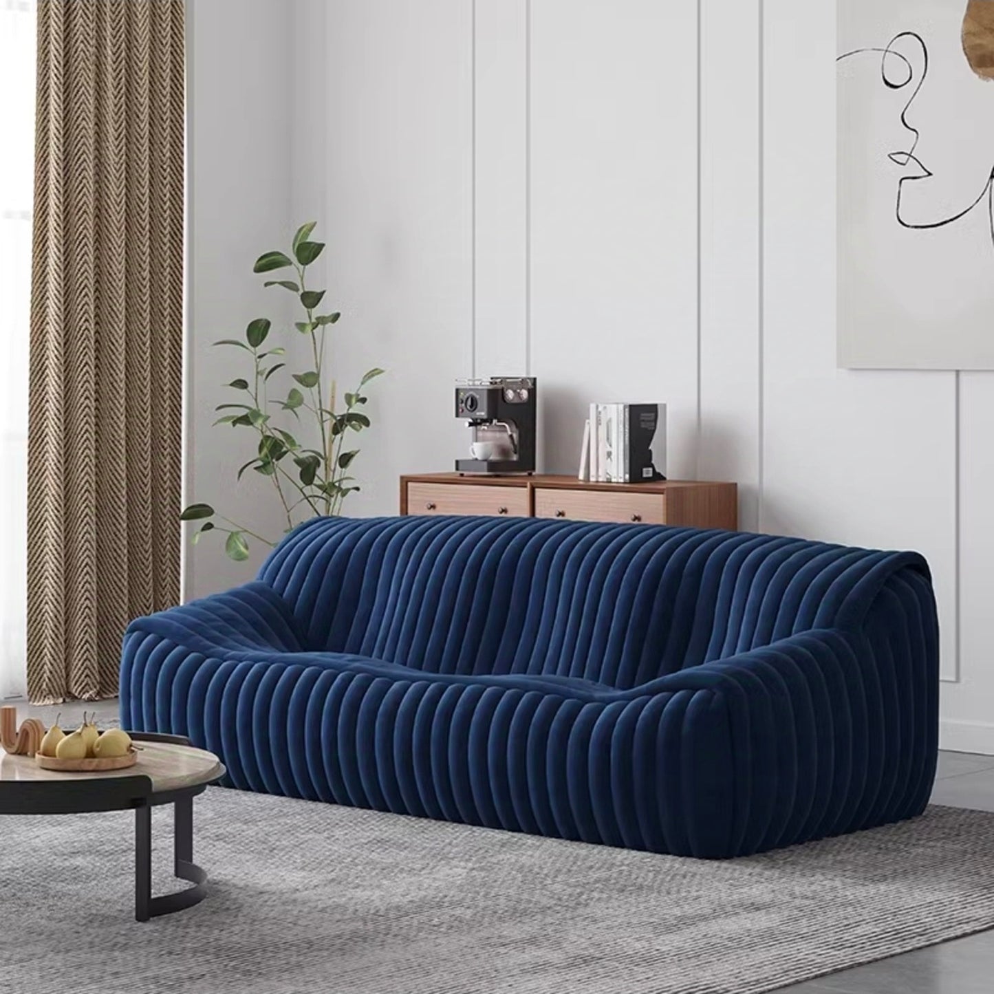 Modern Faux Leather Sofa