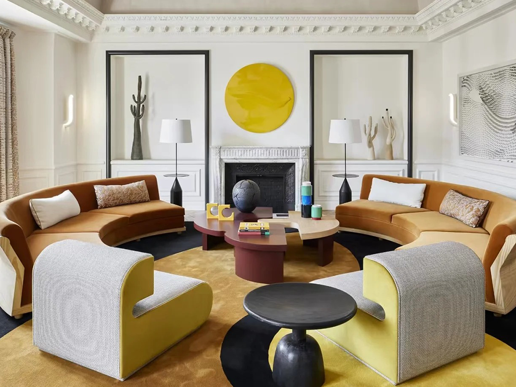 Sculptural Balance: Modern Furniture Meets Playful Geometry