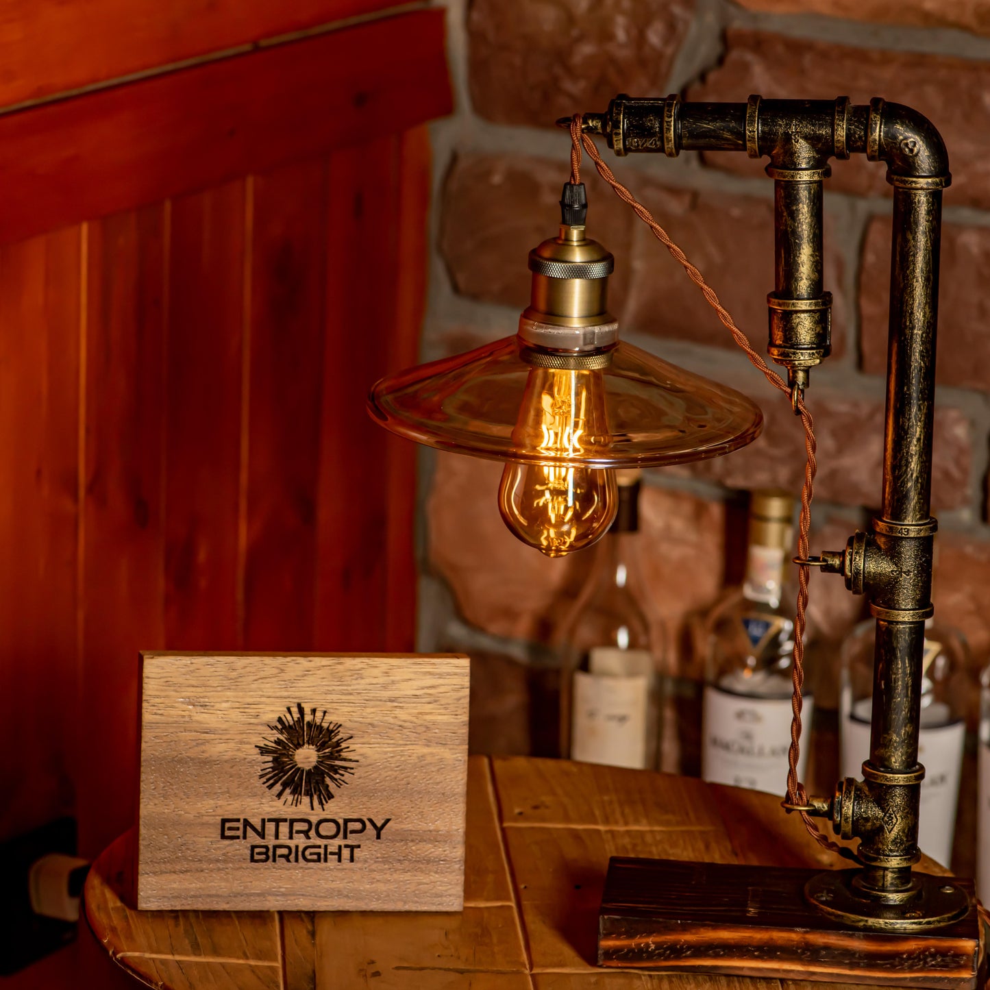 Dream Steampunk Handgefertigte Vintage Verstellbare Pfeifenlampe