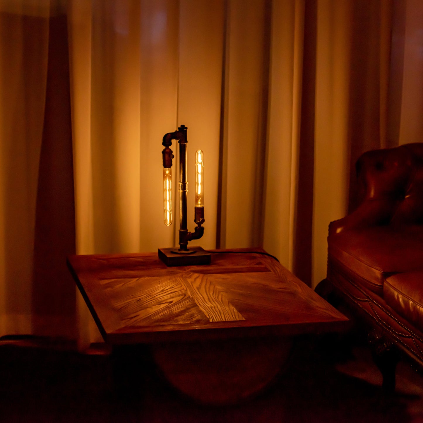 Nebula Steampunk Handmade Vintage Adjustable Pipe Lamp