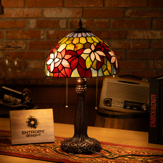 Amber Glow Harmony Tiffany Table Lamp