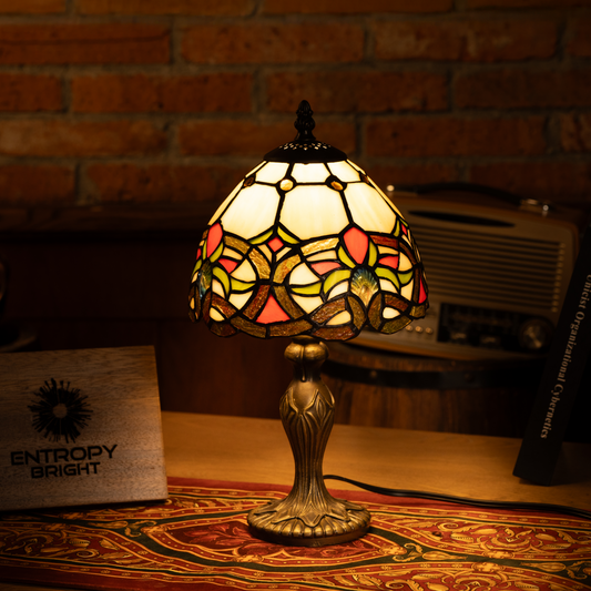 Ruby Flame Elegance Tiffany Lamp