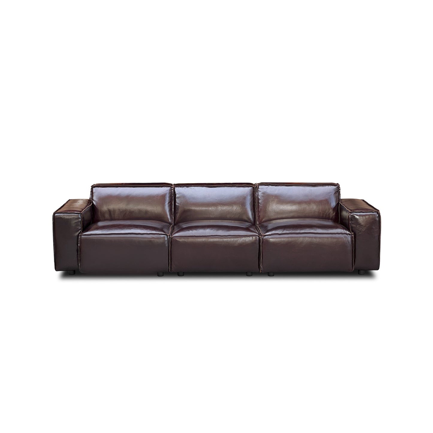 Modular Top-Grain Leather Sofa
