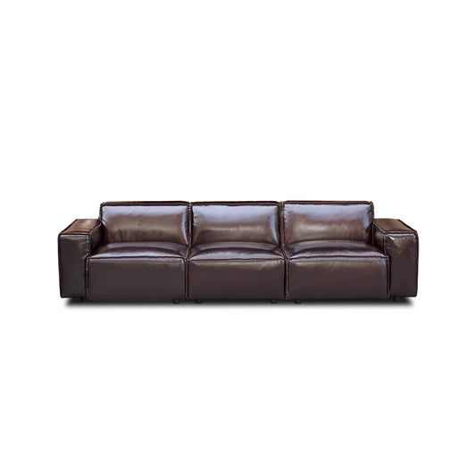 Modular Top-Grain Leather Sofa