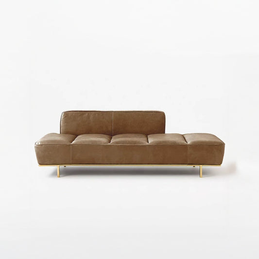 Modern Velvet &amp; Leather Ottoman Sofa by Janzo