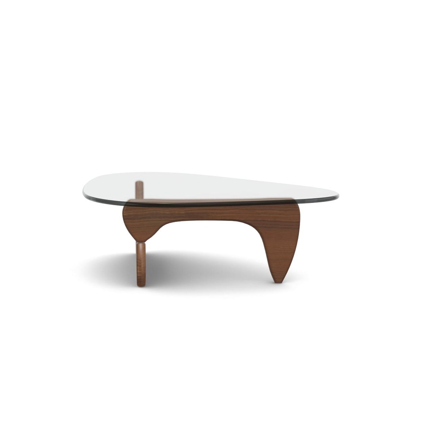 Mid-Century Triangular Glass Coffee Table