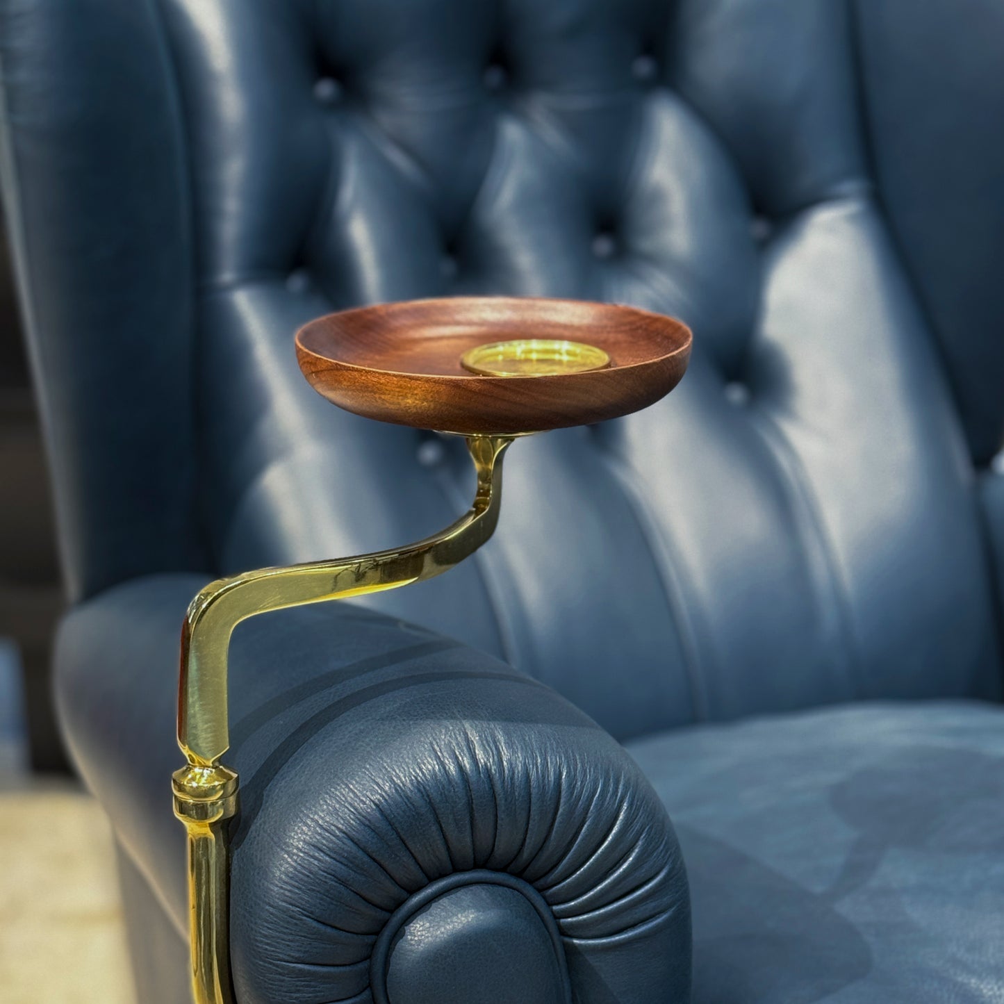 Tufted Accent Chair with Decorative Stitching