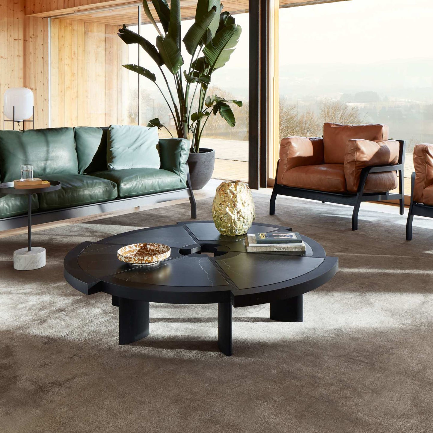 Samson Rattan and Solid Ash Coffee Table