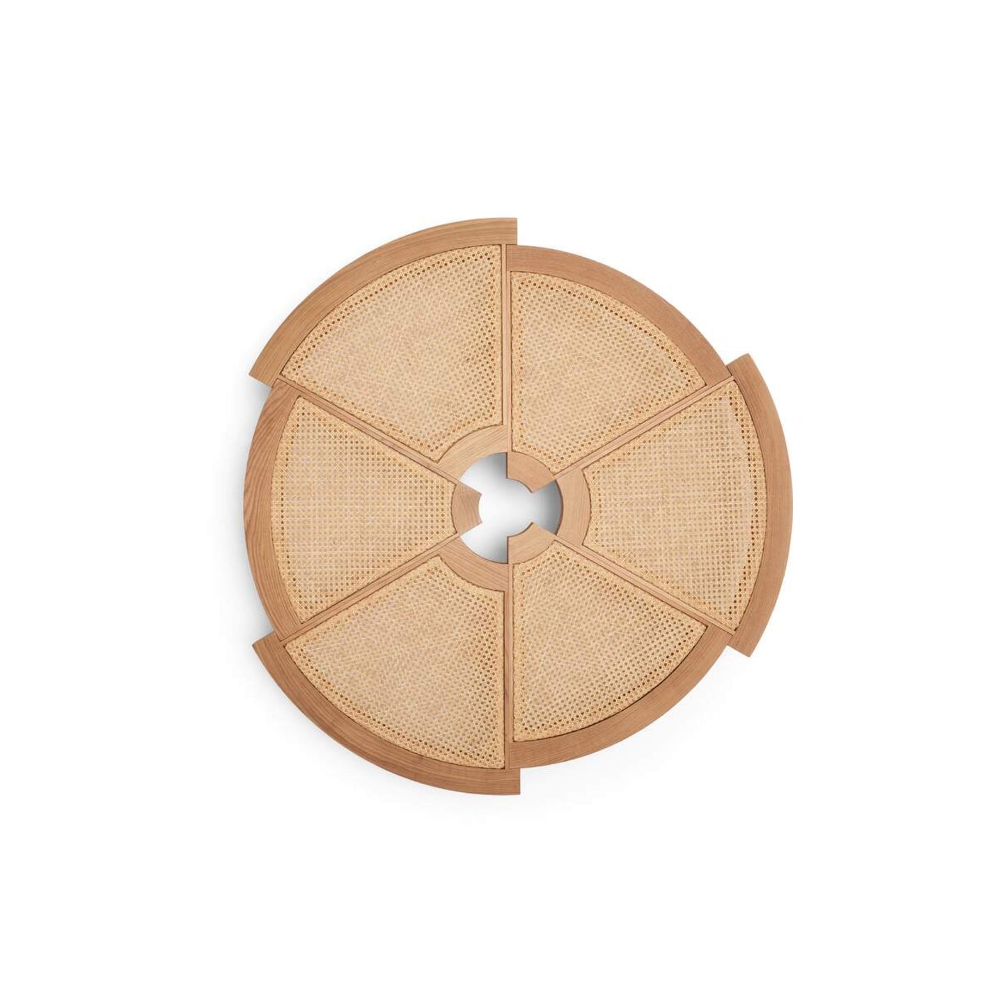 Samson Rattan and Solid Ash Coffee Table