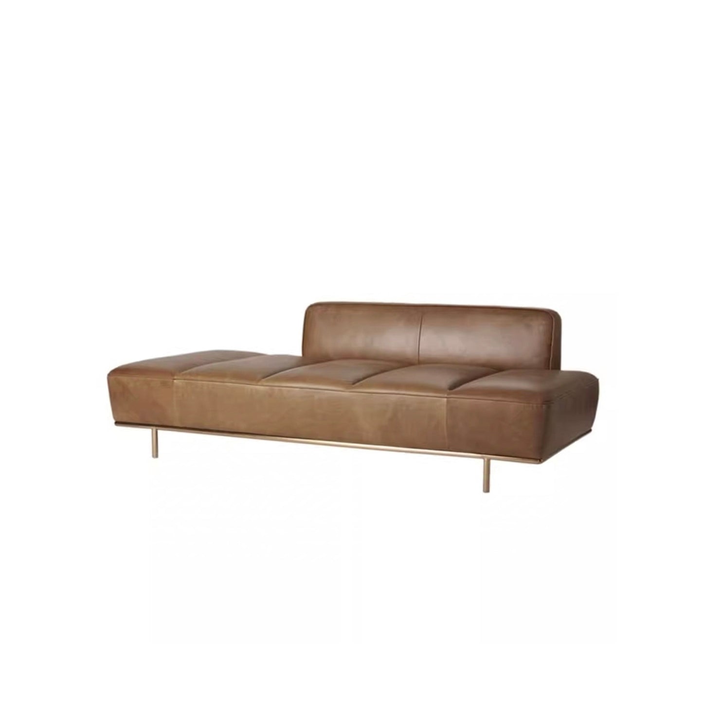 Modern Velvet &amp; Leather Ottoman Sofa by Janzo