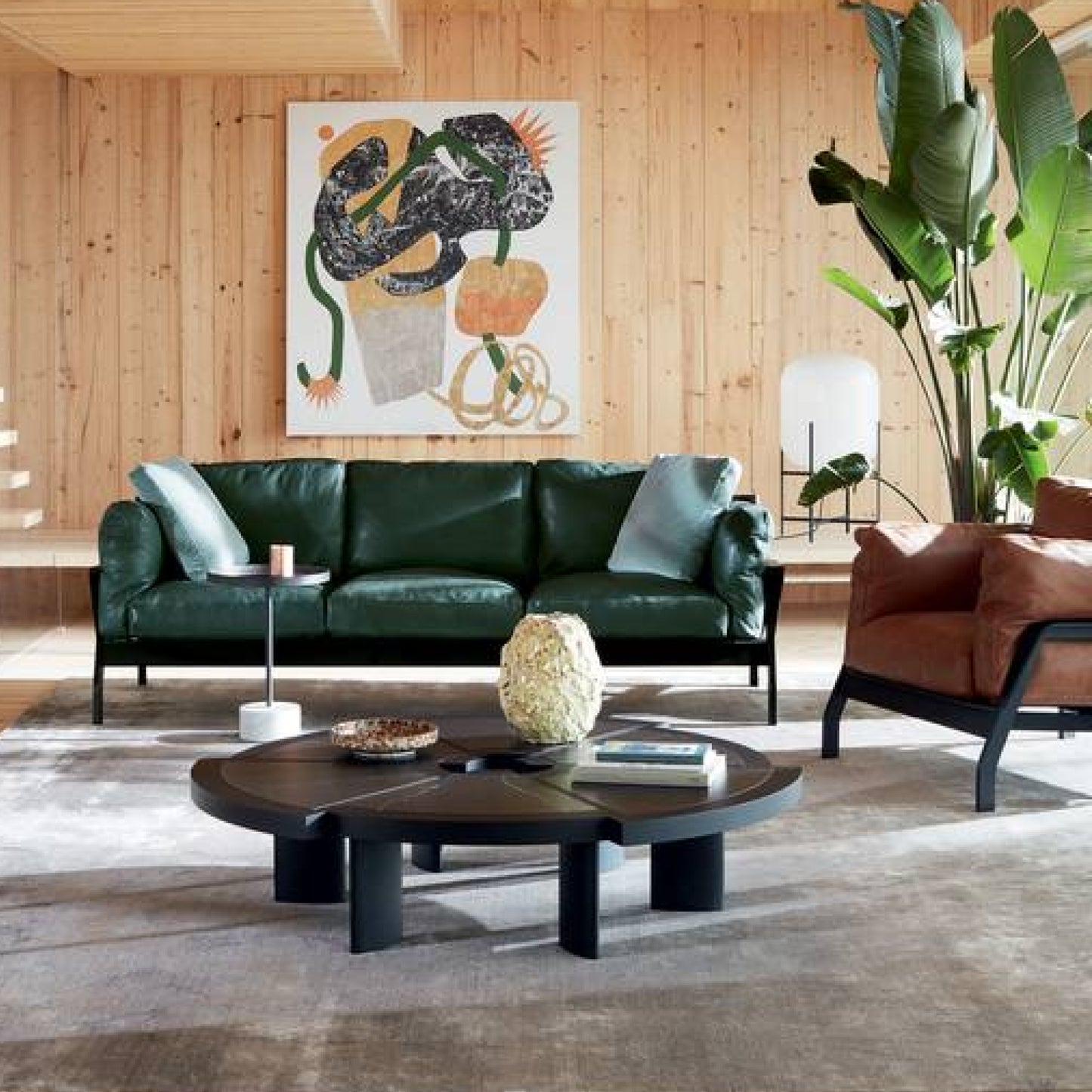 Samson Rattan and Solid Ash Coffee Table