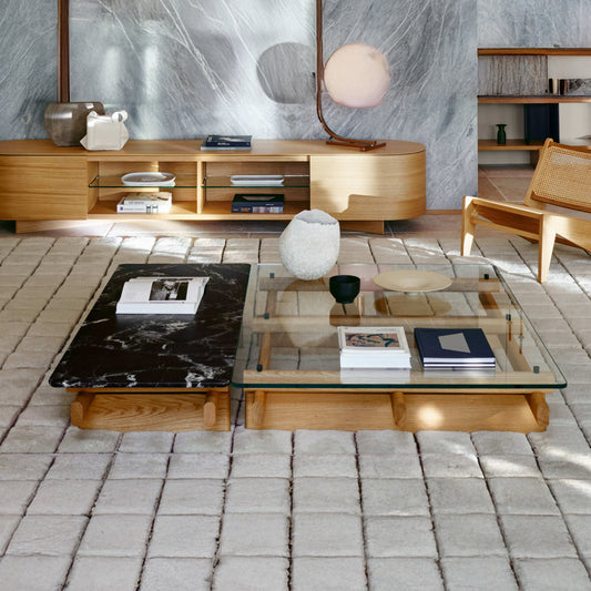 564 Sengu Rectangular Glass Coffee Table by Patricia Urquiola for Cassina