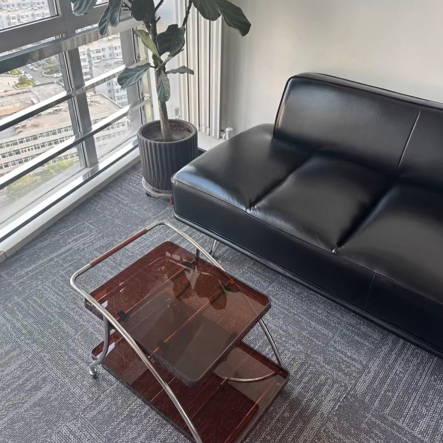 Modern Velvet &amp; Leather Ottoman Sofa by Janzo