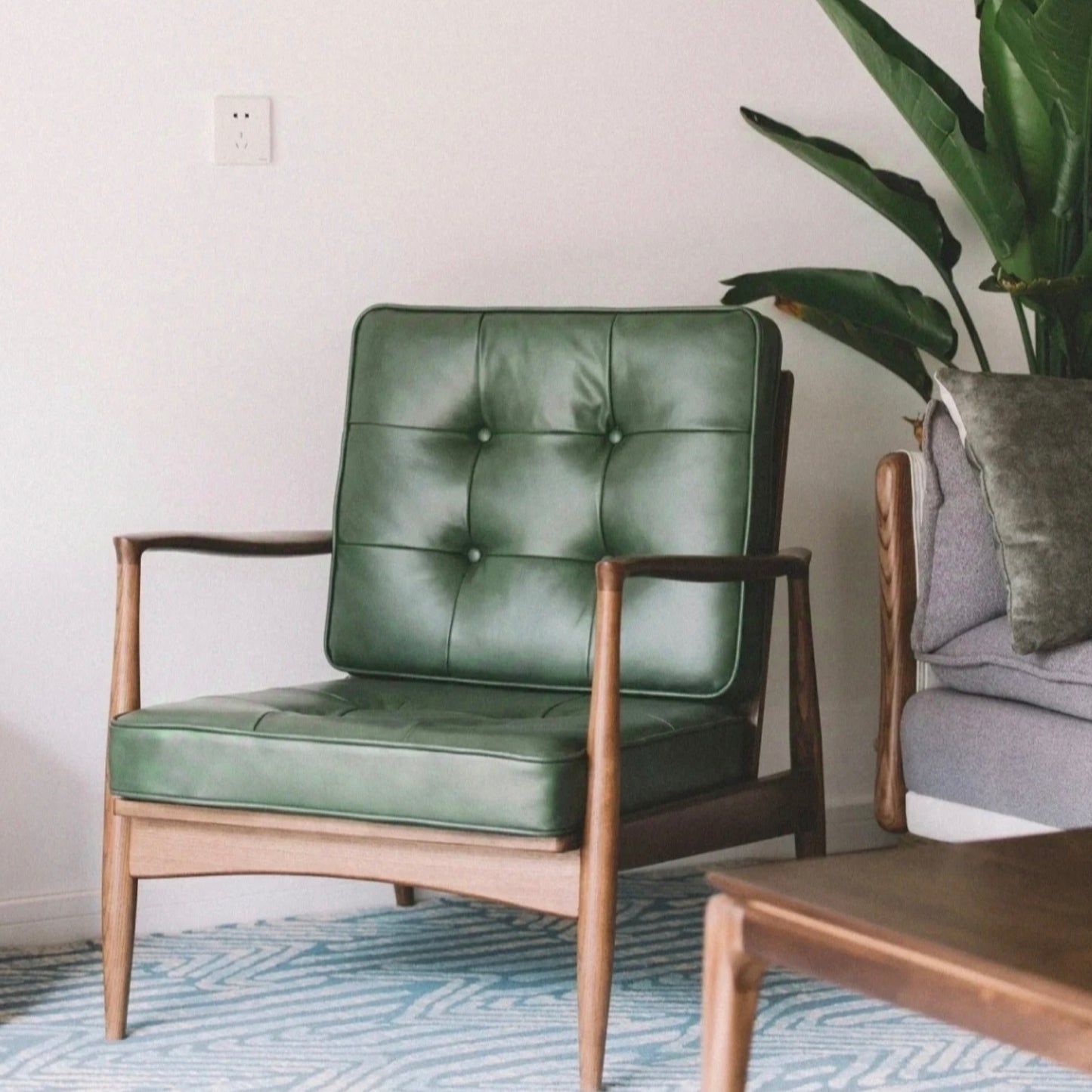Solid Wood Lounge Armchair