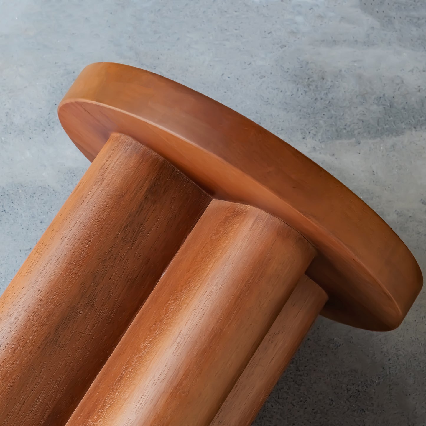 Round Solid Teak Side Table