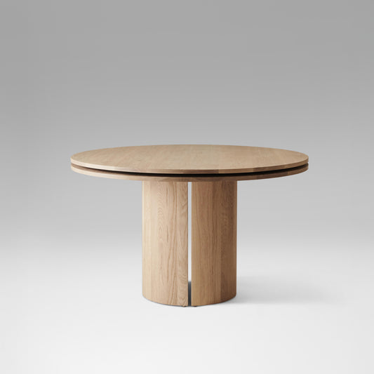Solid White Oak Pedestal Dining Table