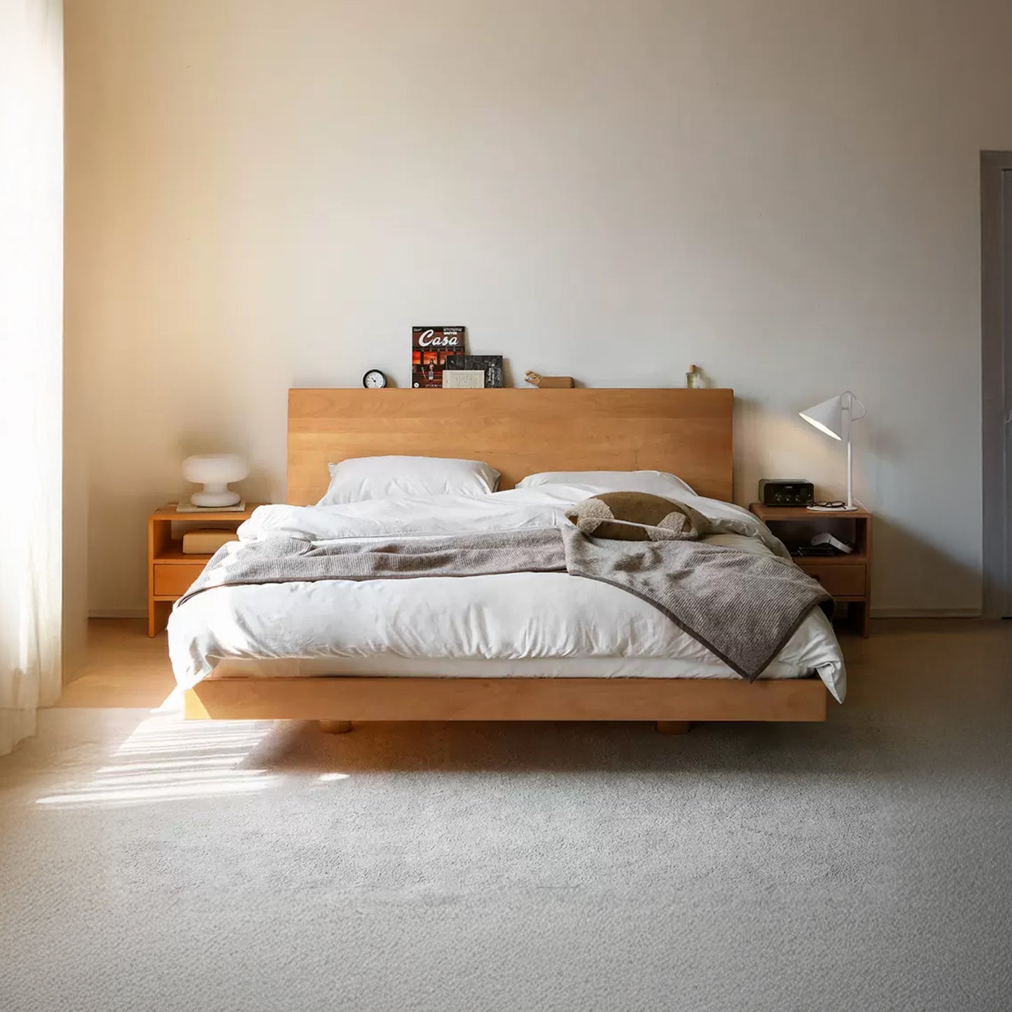 Nordic Solid Wood Bed
