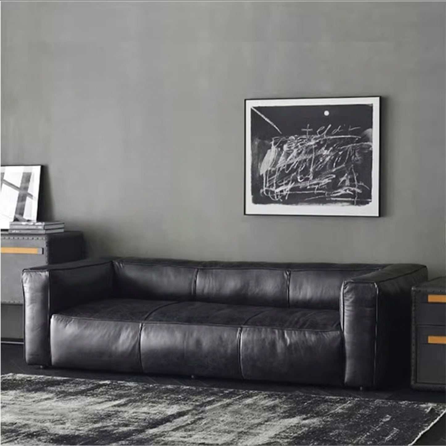 Cubetto Vintage Top-Grain Leather Sofa