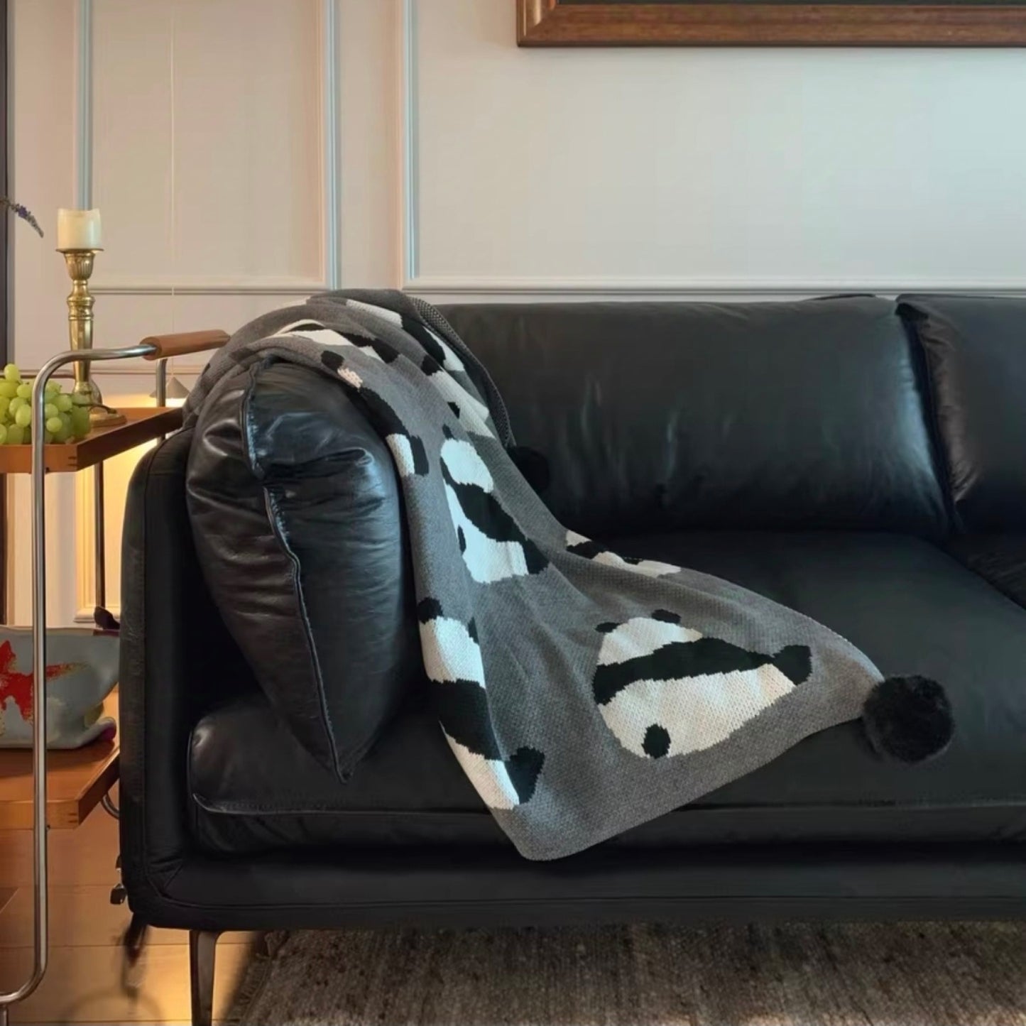 Italian Minimalist Full-Grain Leather Sofa
