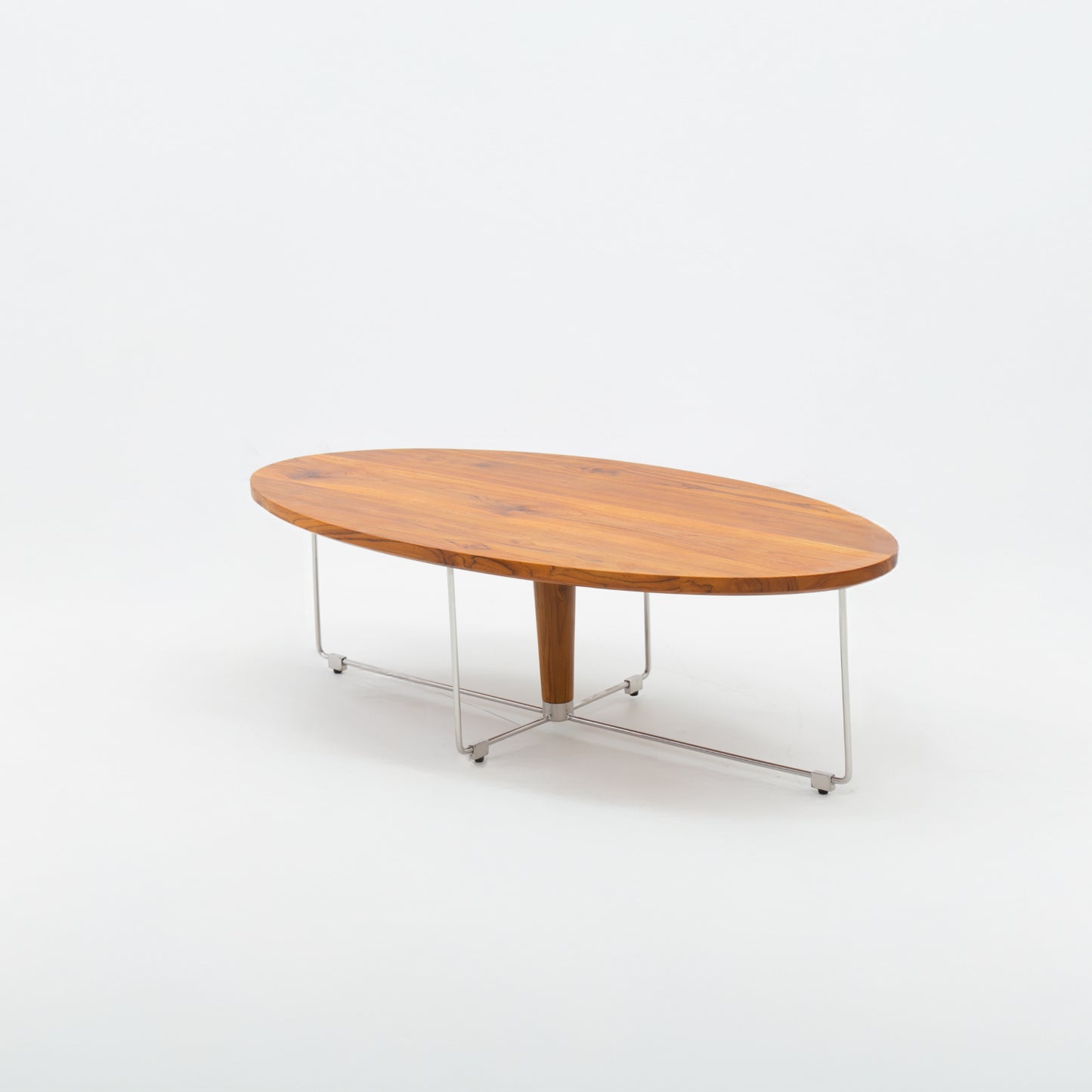 Mid-Century Oval Teak Coffee Table