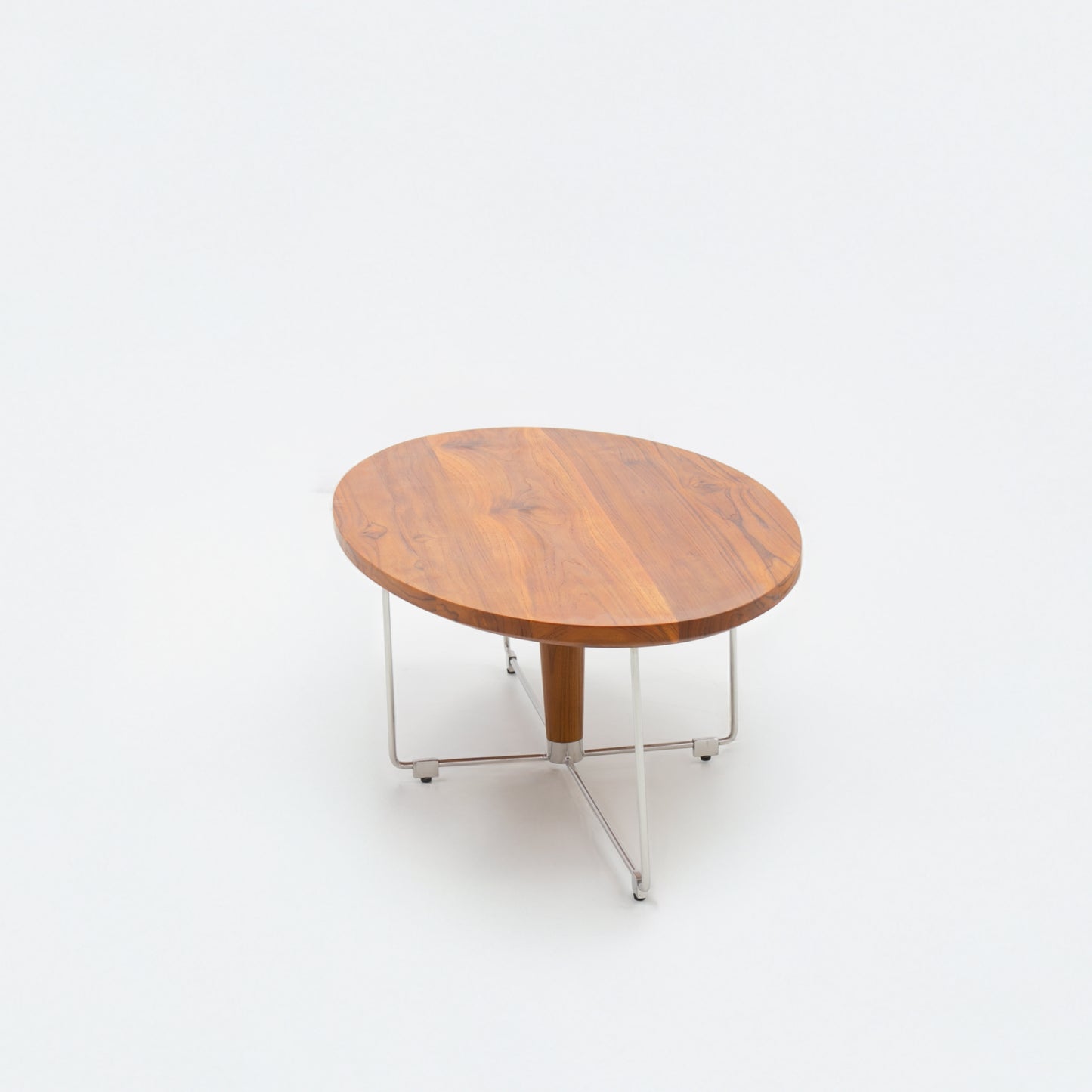 Mid-Century Oval Teak Coffee Table