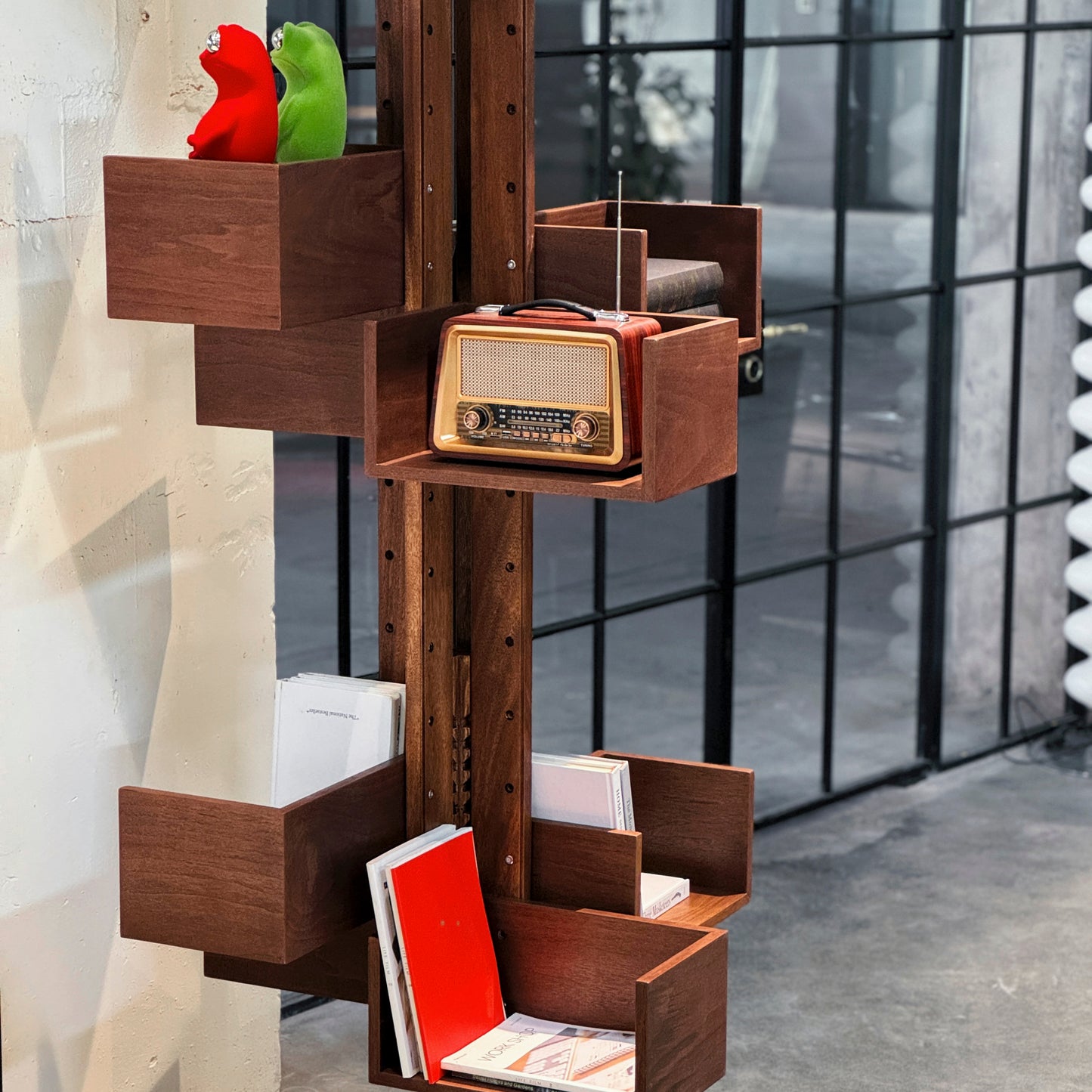 Modern Walnut Bookshelf