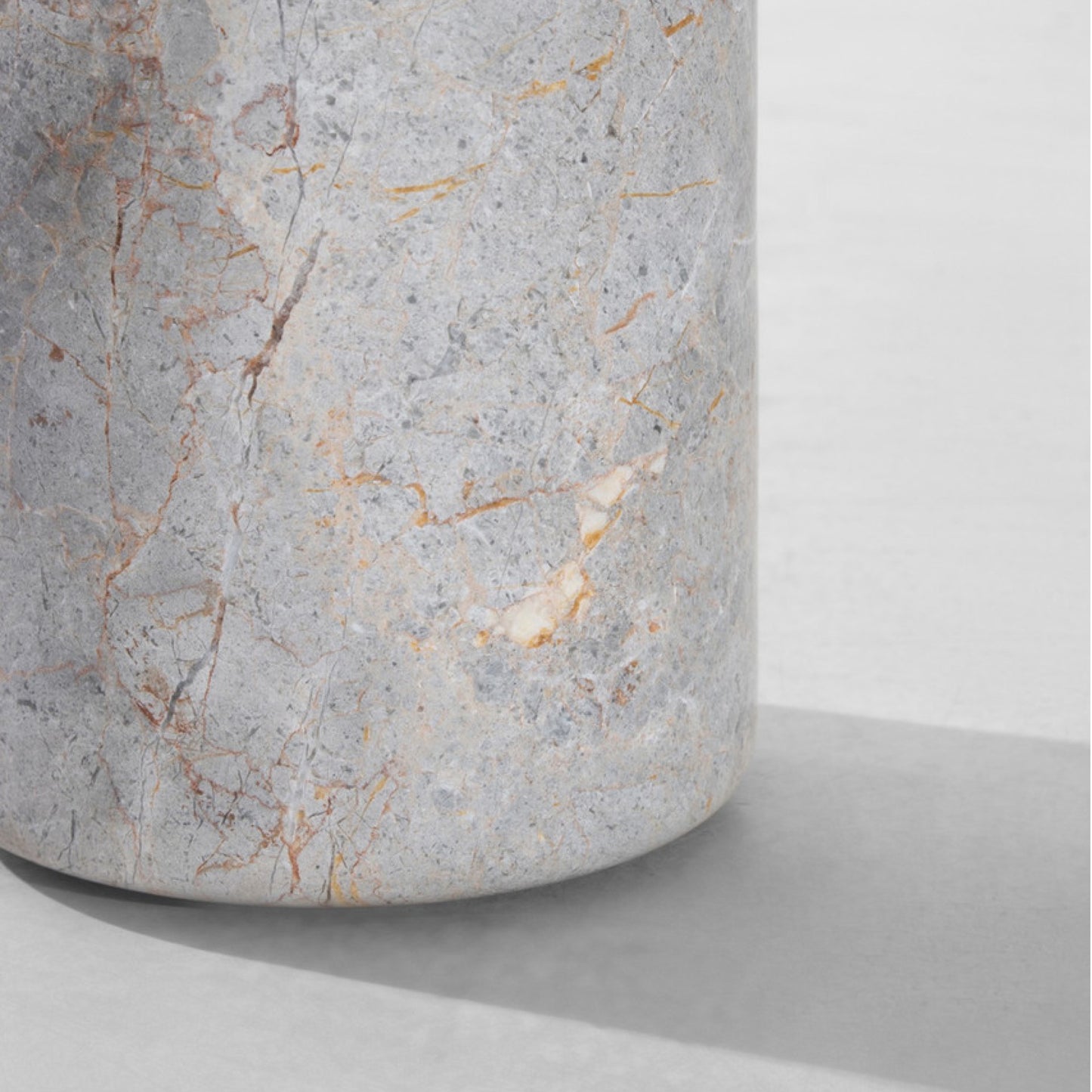 Torus Marble and Fir Side Table