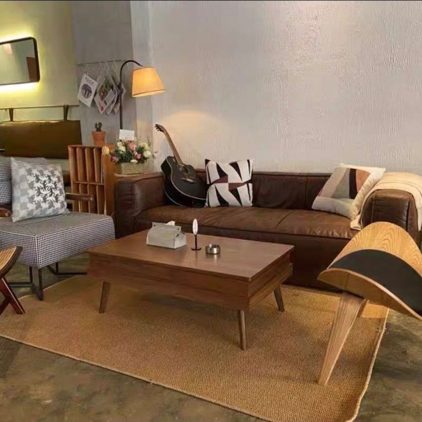 Cubetto Vintage Top-Grain Leather Sofa